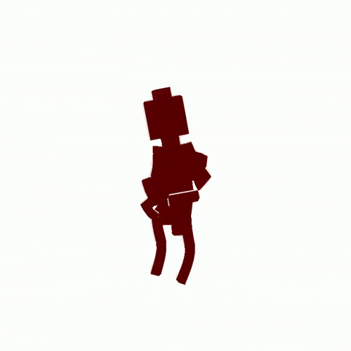 a silhouette of a minecraft character with a sword in his hand