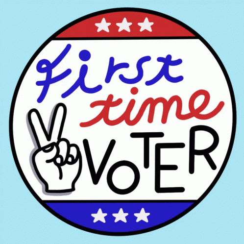 First Time Voter First Time Voter Pin GIF - First Time Voter First Time Voter Pin I Voted GIFs