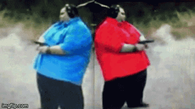Fat Guy Gun GIF - Fat Guy Gun Firing GIFs