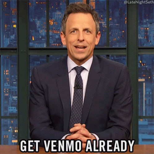 Get Venmo Already Seth Meyers GIF - Get Venmo Already Seth Meyers Late Night With Seth Meyers GIFs
