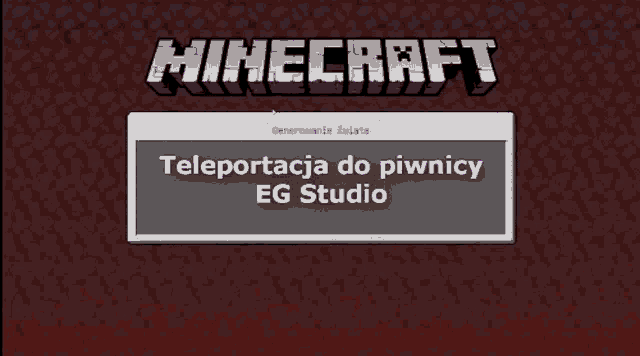 a screen shot of a game called minecraft with a red background