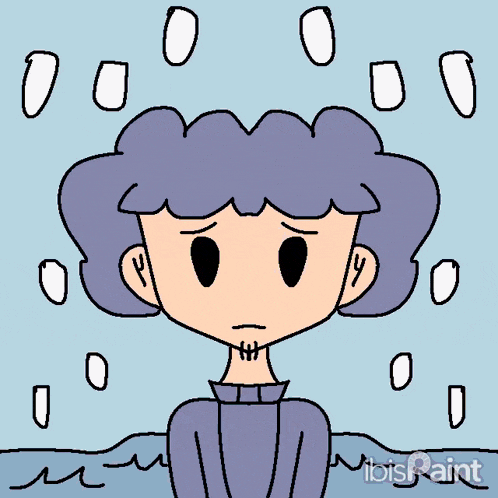 a cartoon drawing of a person with a star in their eye and a brain above their head .