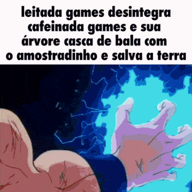 a cartoon of a hand reaching out with the words leitada games desintegra cafeinada games