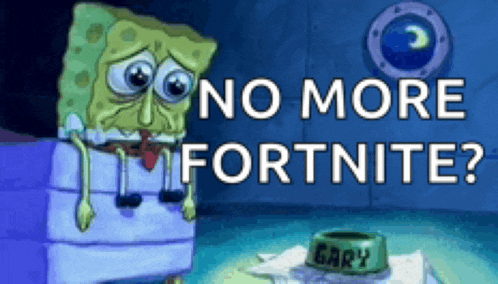 a cartoon of spongebob sitting next to a dog bowl that says gary on it