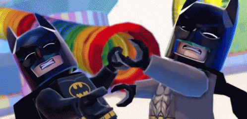 Lego Batman Slap GIF - Lego Batman Slap Cat Fight GIFs