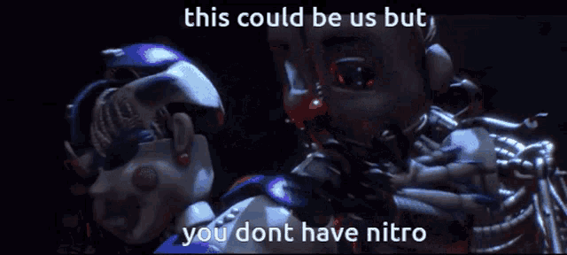 a picture of a clown with a caption that says this could be us but you don t have nitro