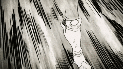 a black and white drawing of a person 's leg in a cartoon .