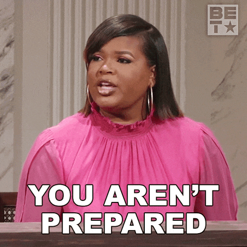 a woman in a pink dress says " you aren t prepared "