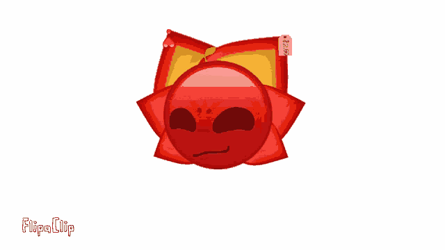 a red circle with a yellow border and a tag that says flipaclip on it