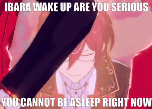 ibara wake up are you serious you cannot be a sleep right now