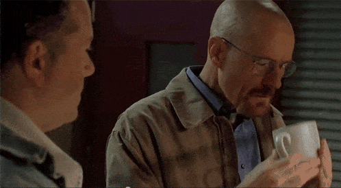 two men are talking and one of them is saying that is the best copium i have ever tasted