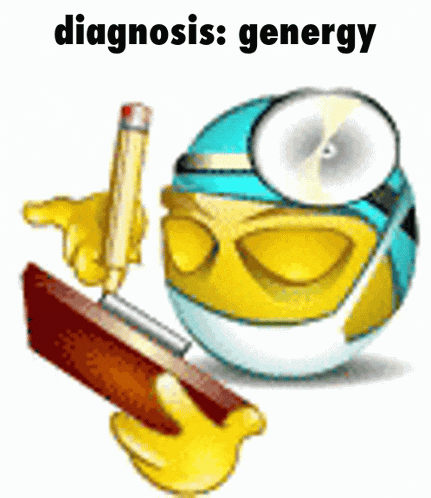 a smiley face with a doctor 's hat and goggles is writing on a piece of paper
