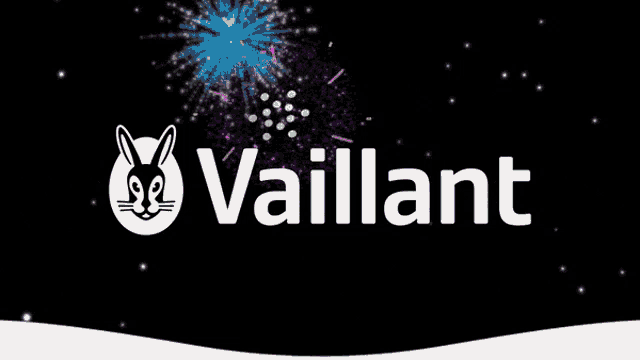 a sign that says vaillant with a rabbit on it