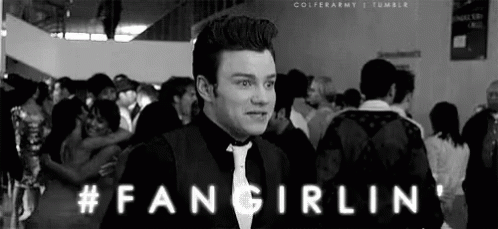 Fan Girling GIF - Glee Chris Colfer Excited GIFs