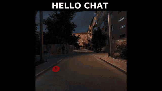 a screenshot of a video game with the words hello chat