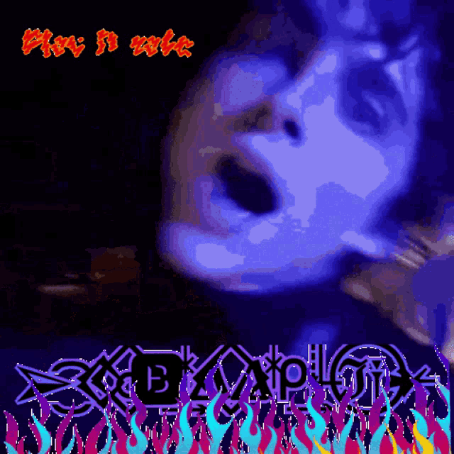 a graphic of a woman screaming with the word explode in the corner