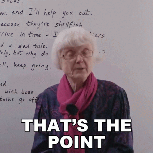 Thats The Point Gill GIF - Thats The Point Gill Engvid GIFs