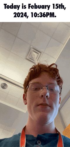 a picture of a man with the date february 15th on it