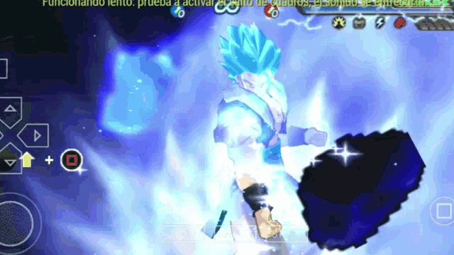 a screenshot of a video game shows a character with a blue hair