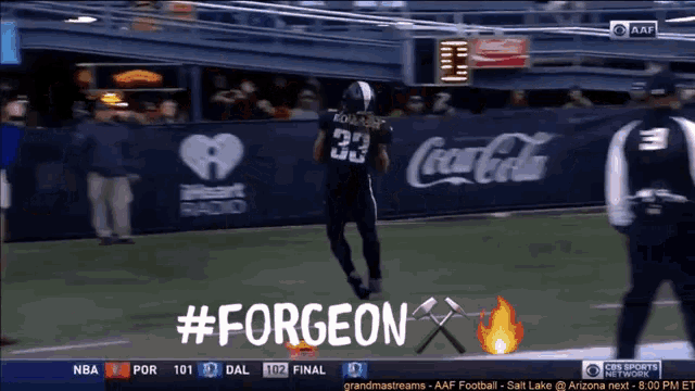 a football player with the number 33 on his back