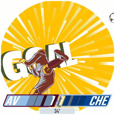 a yellow circle with the word goal and the number 34 on it