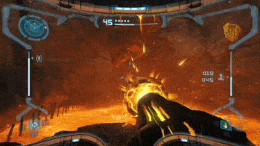 a video game is being played and the numbers 45 and 19 are on the screen