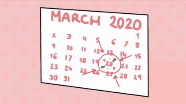 a cartoon of a girl and a cat on a pink background