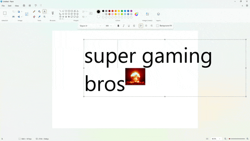a screenshot of a computer screen with the words super gaming bros on it