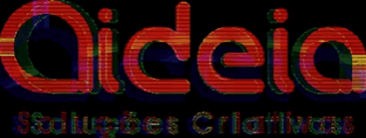 a red and green sign that says aideia solucoes criativas