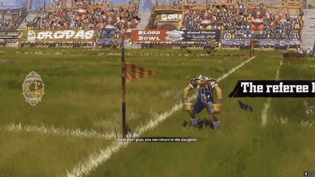 a screen shot of a video game that says " the referee has accepted your bribe "