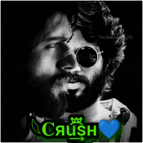 a black and white photo of a man wearing sunglasses with the word crush on the bottom