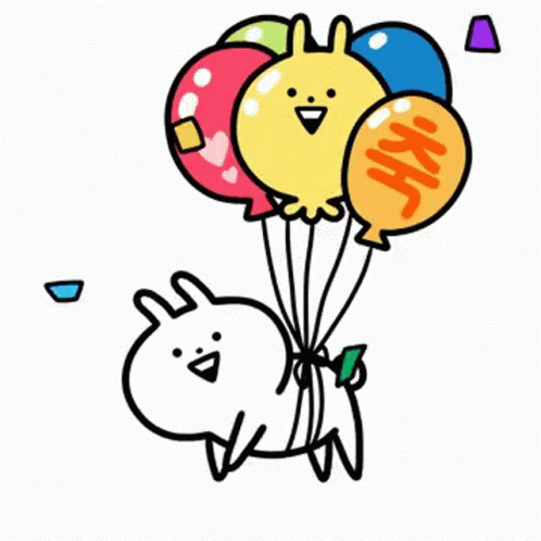 Usagyuuun Quan GIF - Usagyuuun Quan Balloon GIFs