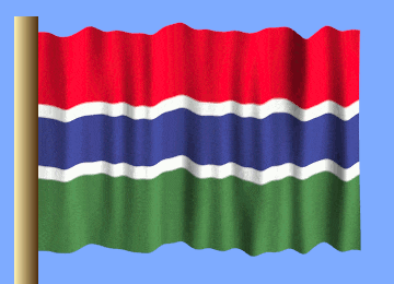 a flag with red blue white and green stripes