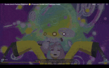 a video of pokemon scarlet and pokemon violet is playing
