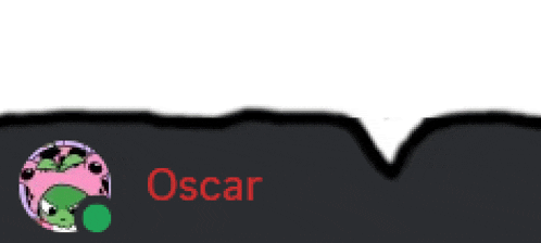 a speech bubble with the name oscar and a picture of a turtle