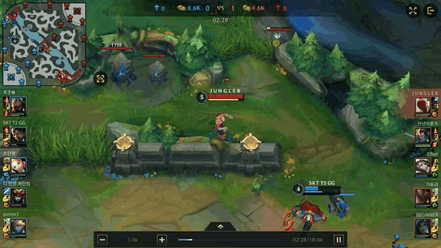 a screenshot of a league of legends game showing the jungler being killed