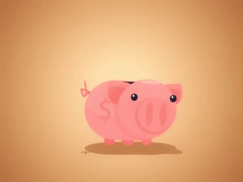 Bouncing The Change In The Piggy Bank GIF - Piggy Bank Change Coin GIFs