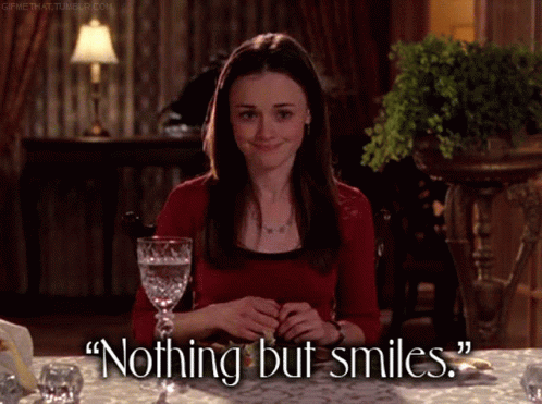 Nothing But Smiles Gilmore Girls GIF - Nothing But Smiles Gilmore Girls Alexis Bledel GIFs