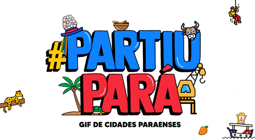 a blue and red sign that says #partiu para on it