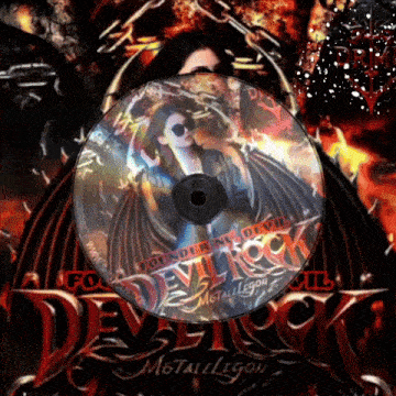 a devil rock cd with a picture of a woman on it
