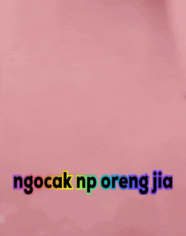 a pink background with the words ngocak np orengja written on it