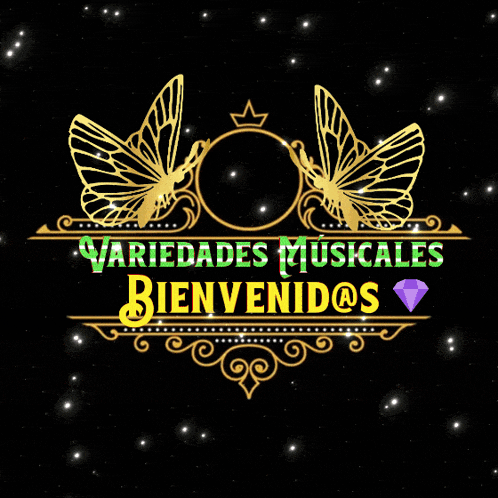 a logo for variedades musicales bienvenidos with a picture of a woman