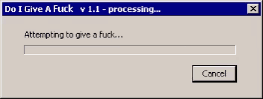 do i give a fuck v 1.1 failed : fuck not given