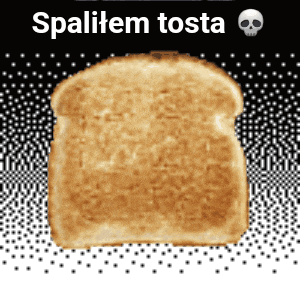 a slice of toasted bread with the words spalitem tosta on the bottom