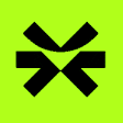 a pixel art of a black and yellow x