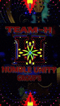 a colorful background with the word humanity in the center