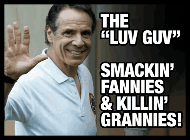 a picture of a man with the words " the luv guv " written above him