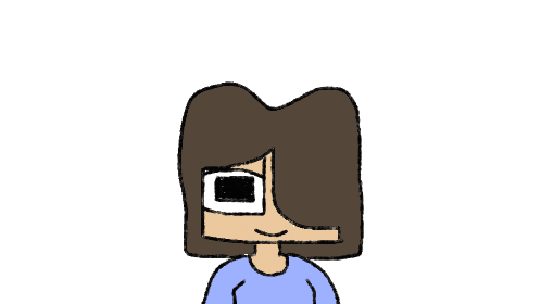 a drawing of a person with a slice of bread instead of their head