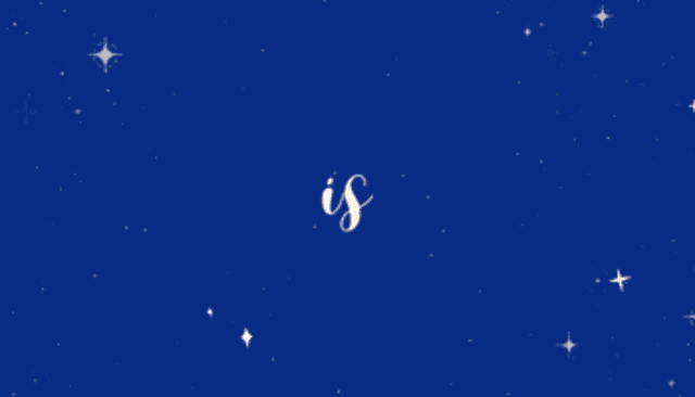 a blue background with white letters that say ' i 'm ' on it