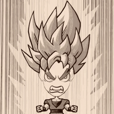 a black and white drawing of a cartoon character with a very angry expression on his face .